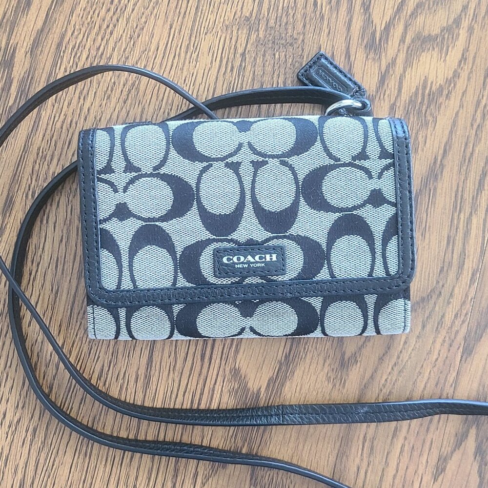Coach Signature Crossbody Wallet